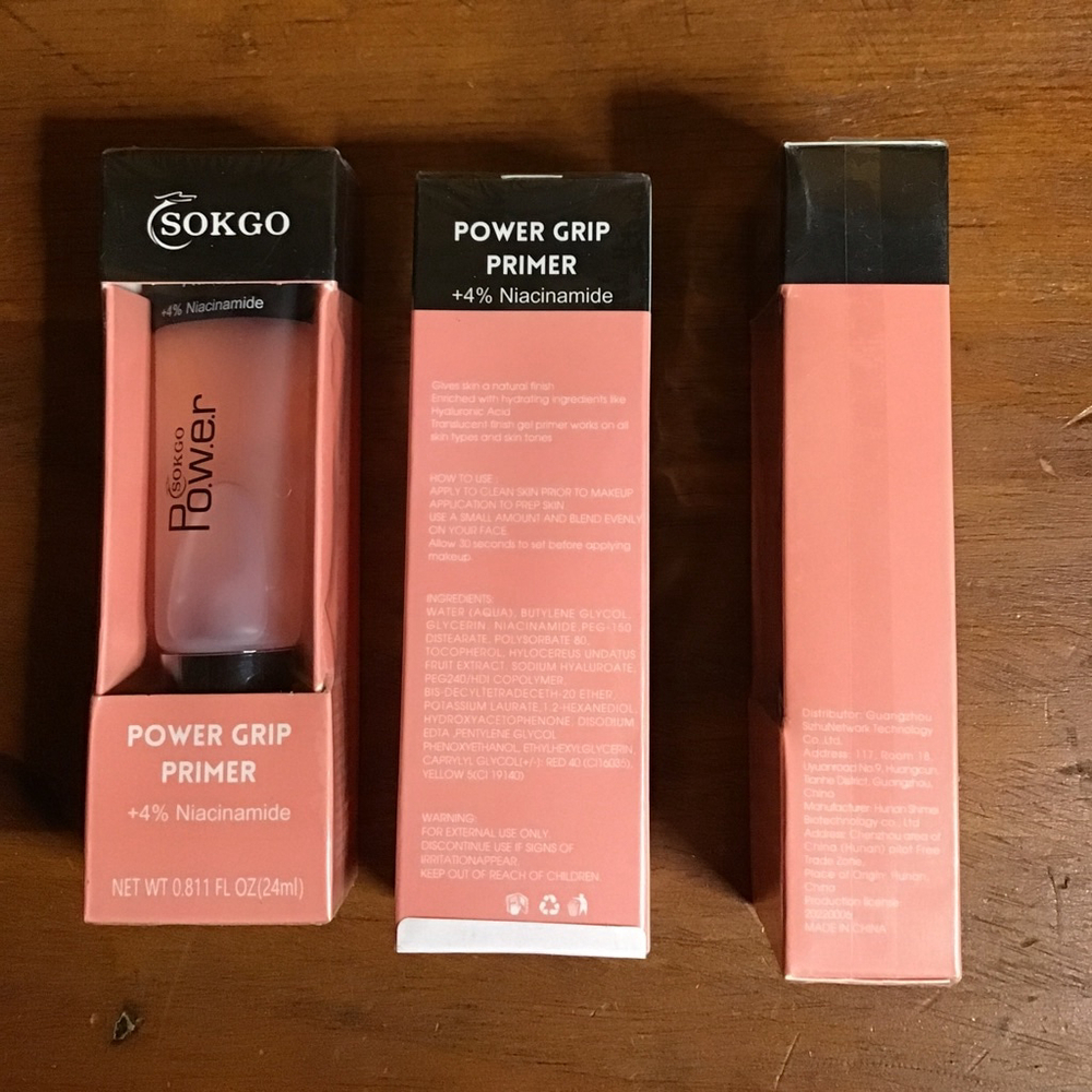 NEW SOKGO Power Grip Primer Pink Black Sealed